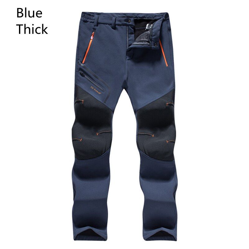 Men's Fleece Warm Cargo Pants Autumn Winter Outdoor Camping Fishing Sports Trousers Male Casual Waterproof Soft Long Pants