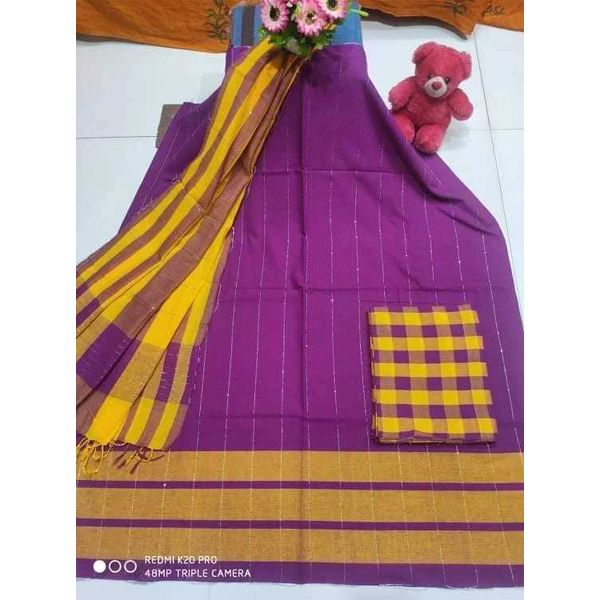 Lavender Color Tater Cotton Unstitched Ripti Fabric Exclusive, Stylish and Comfortable Three Piece for Women Shalwar Kameez