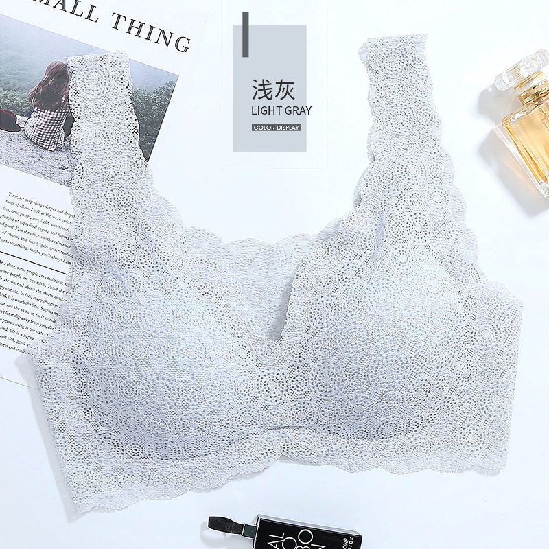 Seamless Bra Ladies Sports Underwear Plus Size Women Sleep Bra Breathable Lace Brassiere with Pads Girls Lingerie