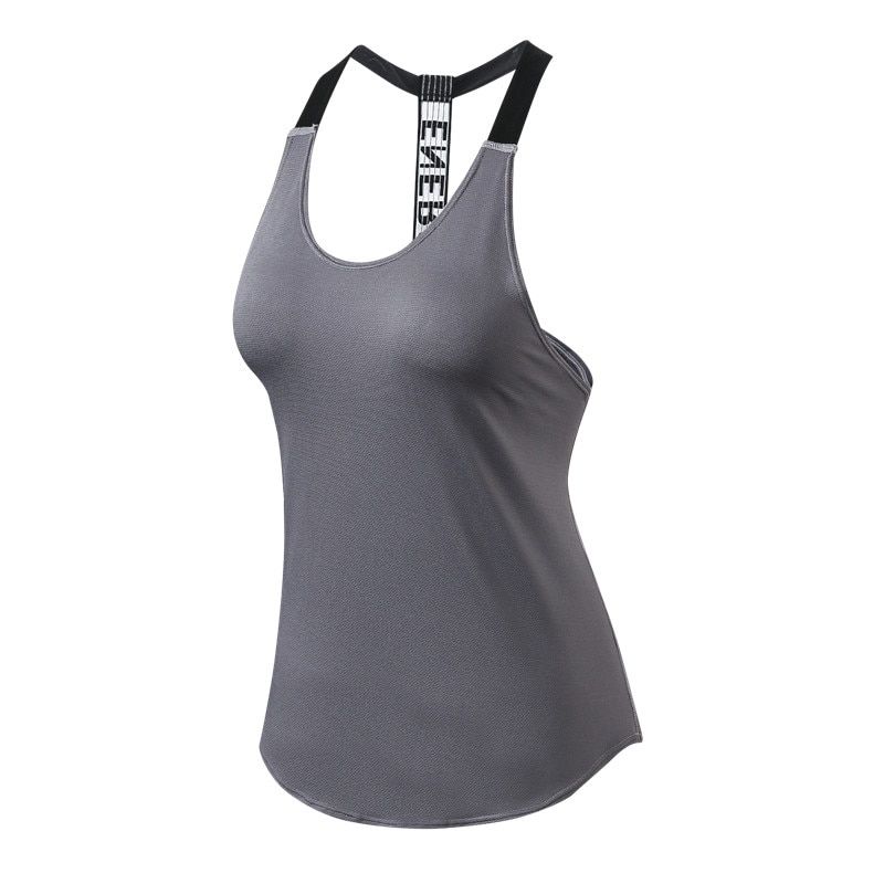 Fitness Top Women Breathable Gym Workout Tank Top Backless Sport T Shirt Women Running Shirt Sportwear