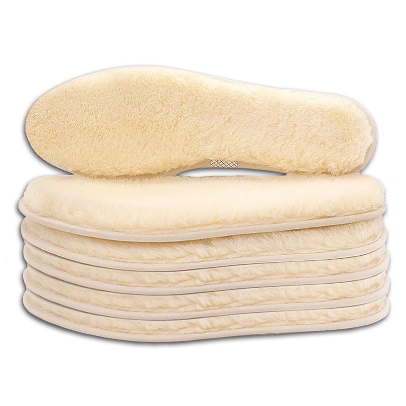 BANGNI Soft Thicken Thermal Heated Insoles Winter Artificial Wool mere Keep Warm Light Breathable Sole Shoe Pad Women Men
