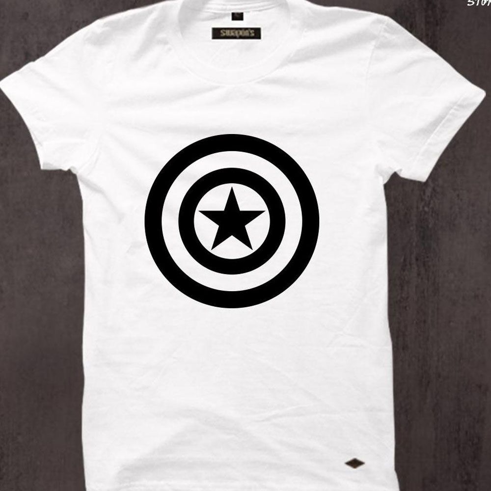 White Cotton Half Sleeve T-Shirt for Men