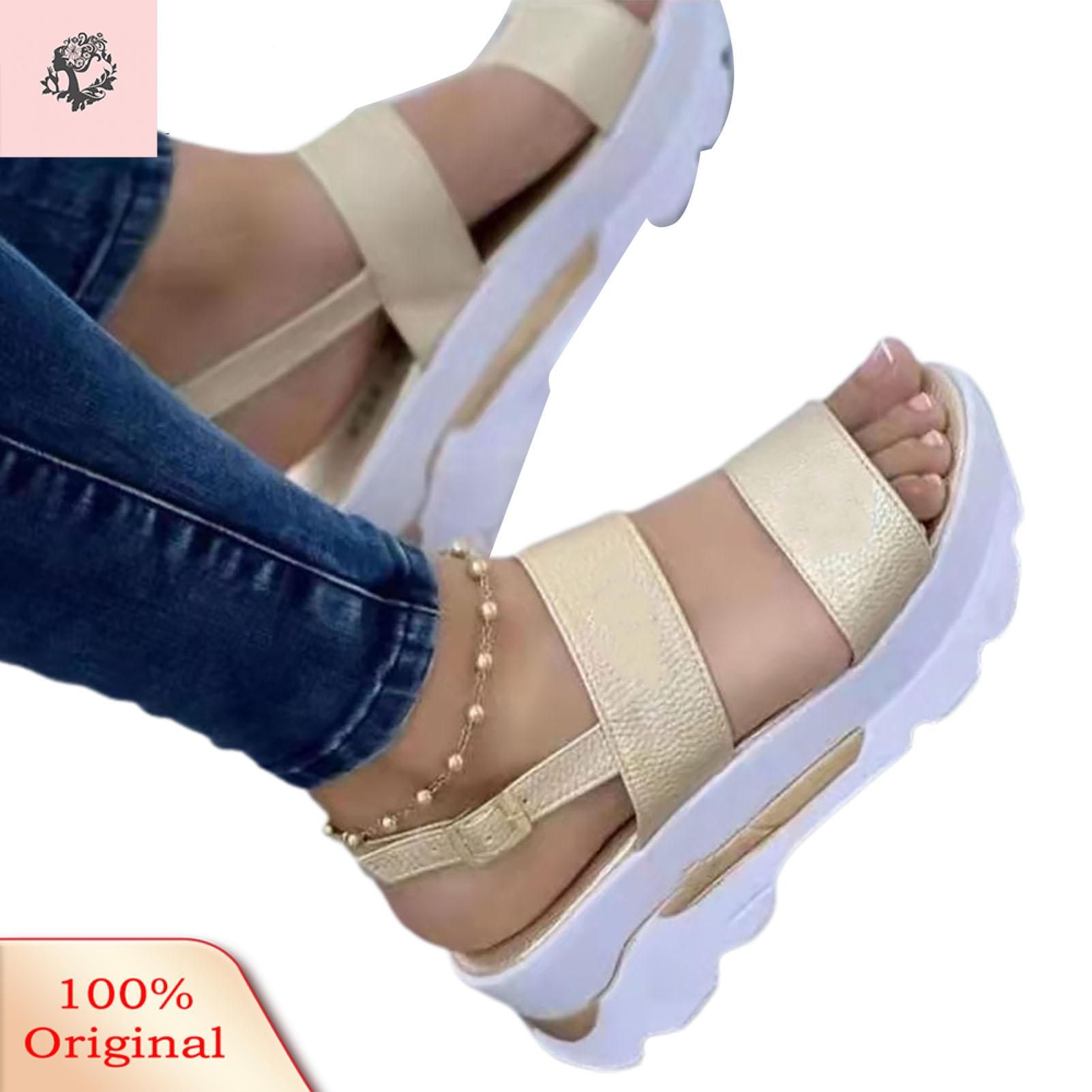 Wedges Shoes High Heels Adjusle Buckle Lady Wedges Shoes