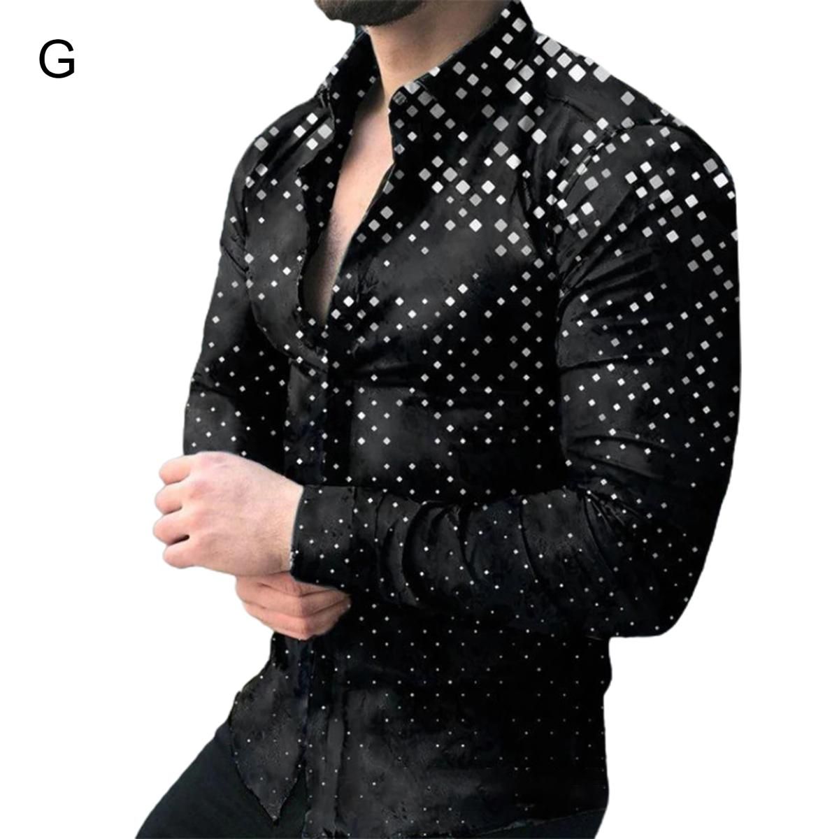 Loose Shirt Fashion Print Lightweight Turndown Collar Shirt