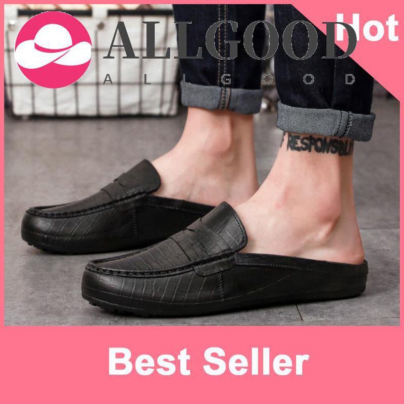 Korean Half Shoes for men Half Slippers Sandals Loafers for men New Fashion Casual Shoes Mules for men