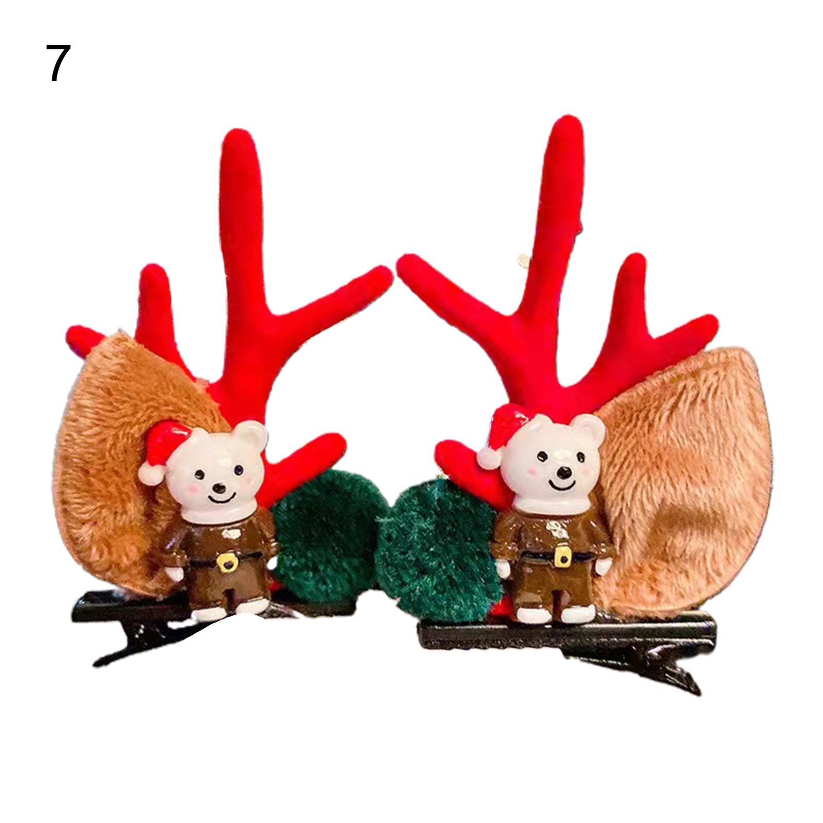 Hair Clip Portable Exquisite Deer Ear Xmas Hairpin