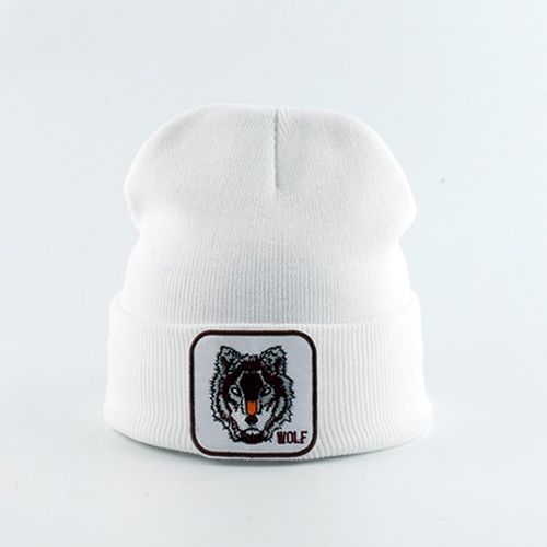 Dropshipping Womens Beanie Warm Winter Knitted Hats For Men Bulldog Embroidery Hop Cap Slouchy Skullies Beanies