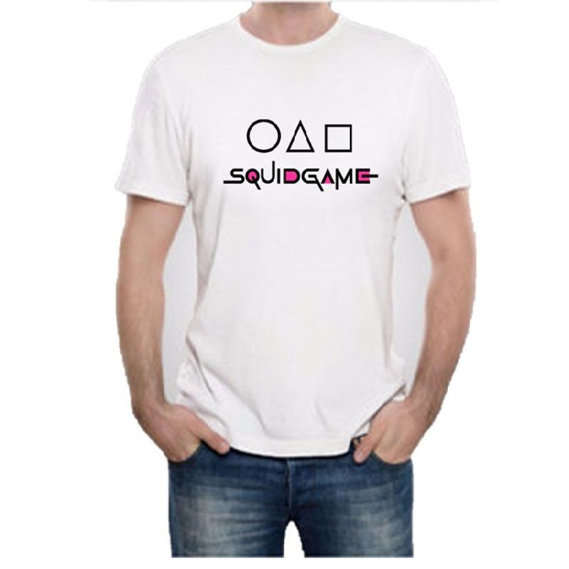 Squid game t shirt Mens short sleeve t shirt White half t shirt black half t shirt squid game white short sleeve t shirt  squid game black short sleeve t shirt