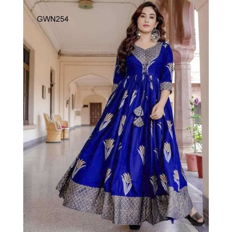 Party Wear Gown,Attractive Women Kurties One Piece Designer Kurtis For Women 1Pcs - Tops For Girls Long Kurti
