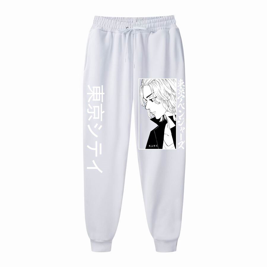 Fashion brand men's anime Tokyo Avengers printed solid color jogging casual sports pants comfortable men women printed trousers