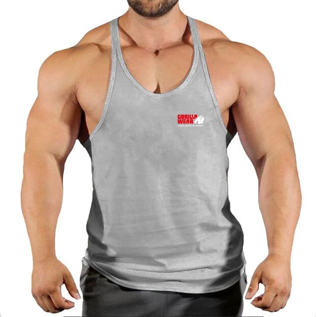 wear fashion cotton sleeveless tatop men Fitness muscle shirt mens singlet Bodybuilding workout gym vest fitness men