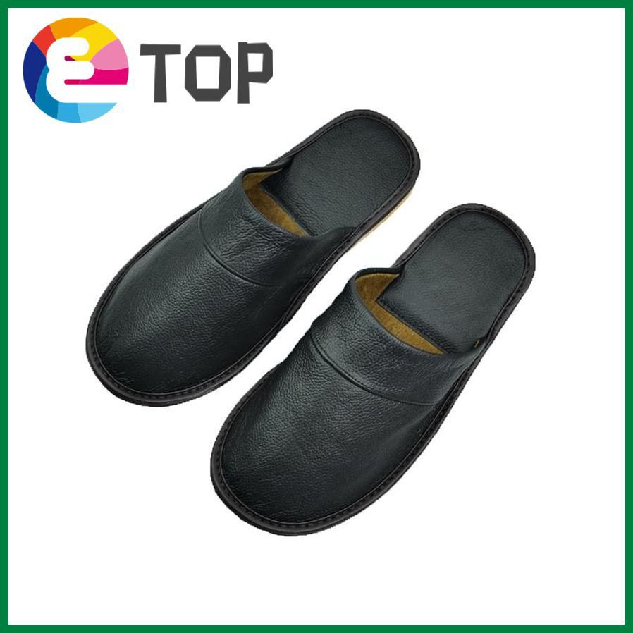 slippers men big sizes Cow Leather home male indoor house for Men's slippers women man slipper Luxury soft Flat shoes