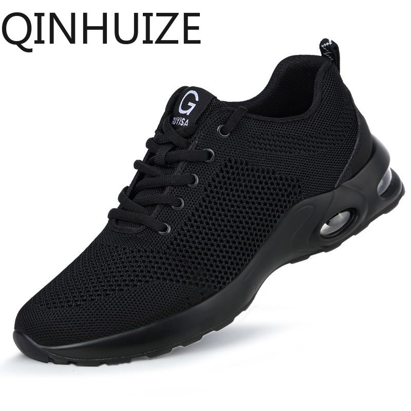 Summer safety shoes men's steel toe cap work shoes anti-smash and stab-resistant lightweight outdoor work safety boots