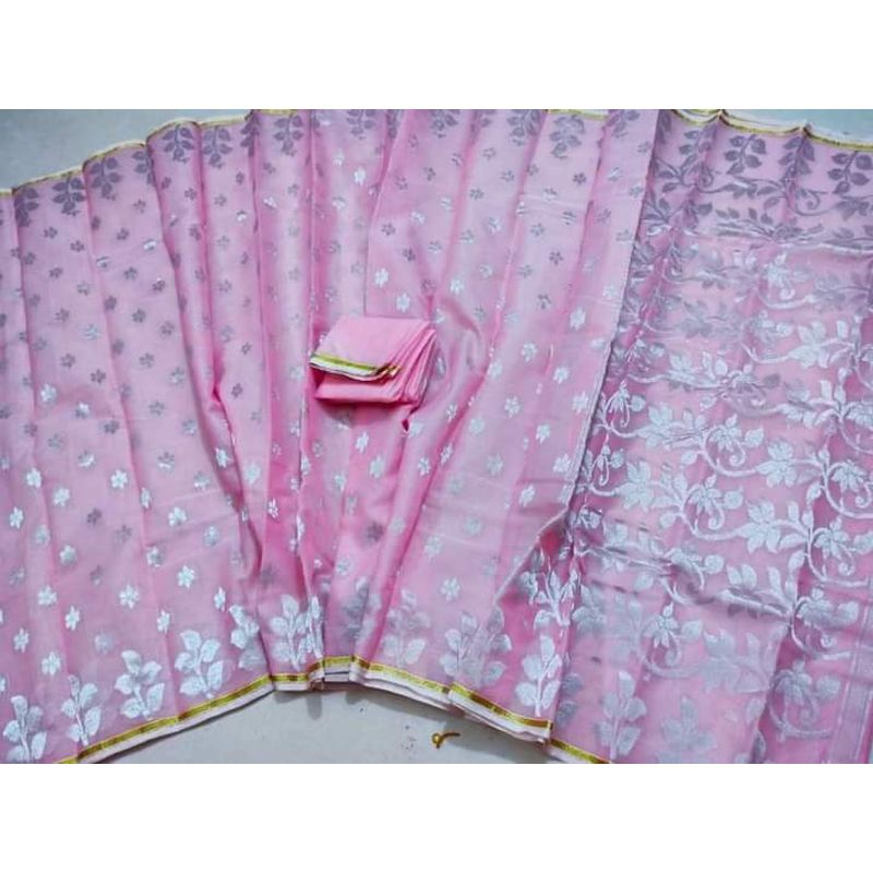 HalfSilk BelPata Jamdani Saree For Women
