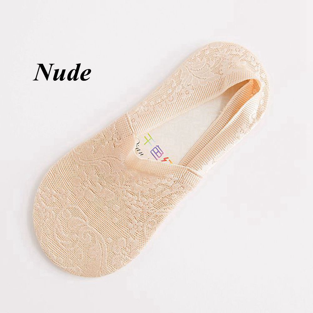 1 Pair Fashion Women Summer Lace Flower Short Sock Elastic Comfy Female Antiskid Invisible Ankle Socks