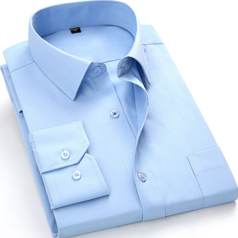 Men's Long Sleeve Slim Fit Dress Casual Shirt White Blue Red Yellow Male Social Buttons Shirt Plus Size 3XL 4XL 5XL 6XL 7XL 8XL
