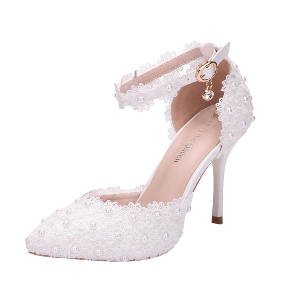 Women Fashion Crystal Pointed Toe Thin Sandals Shoes High Heel Shoes