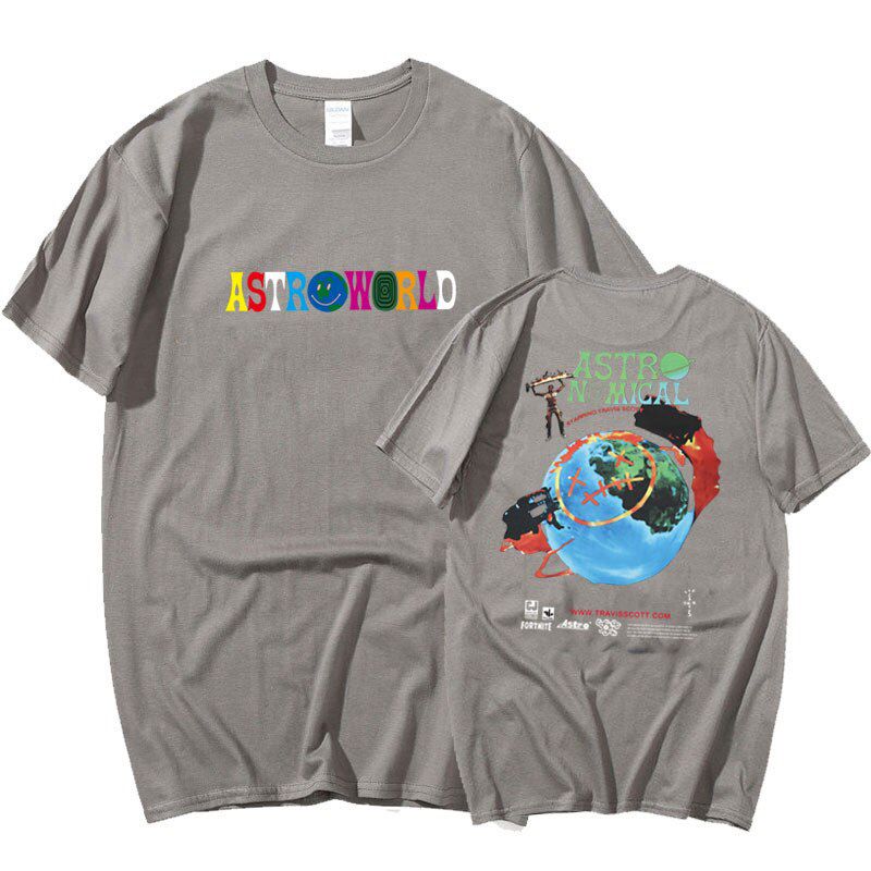 Hop Streetwear Rapper Tee Tops Season 5 Travis Scott Fort night T Shirt Mens Women Cactus Jack Print Harajuku TShirts