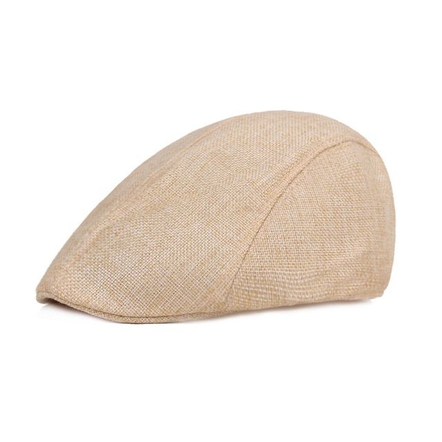 Men Casual Stripe Wool Beret Hat British Style Classic Retro Newsboy Hats Spring and Autumn Universal Cap Leisure Sports Sun Cap