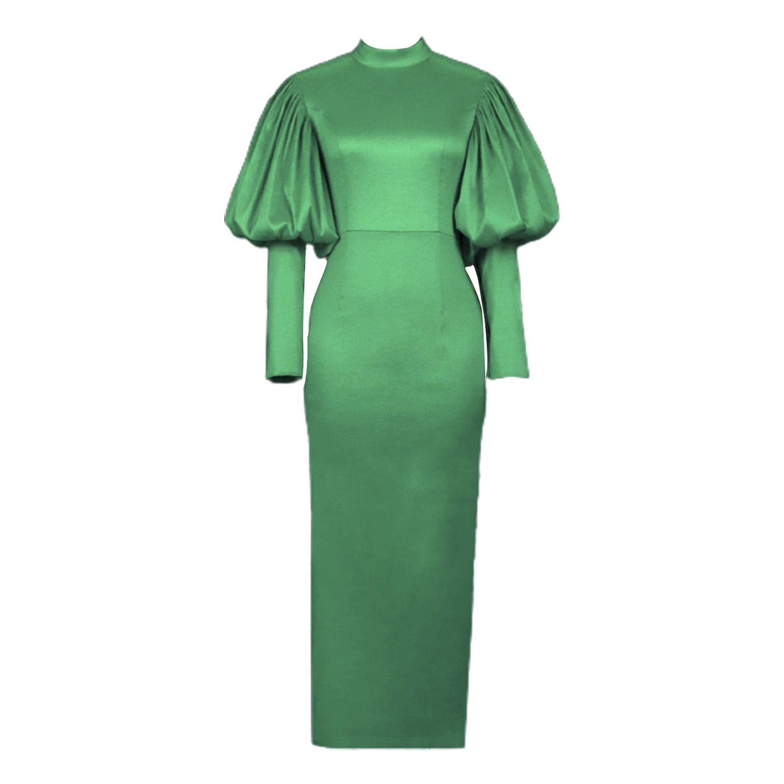 Dress Round Neck Waist Tight Crew Neck Dress