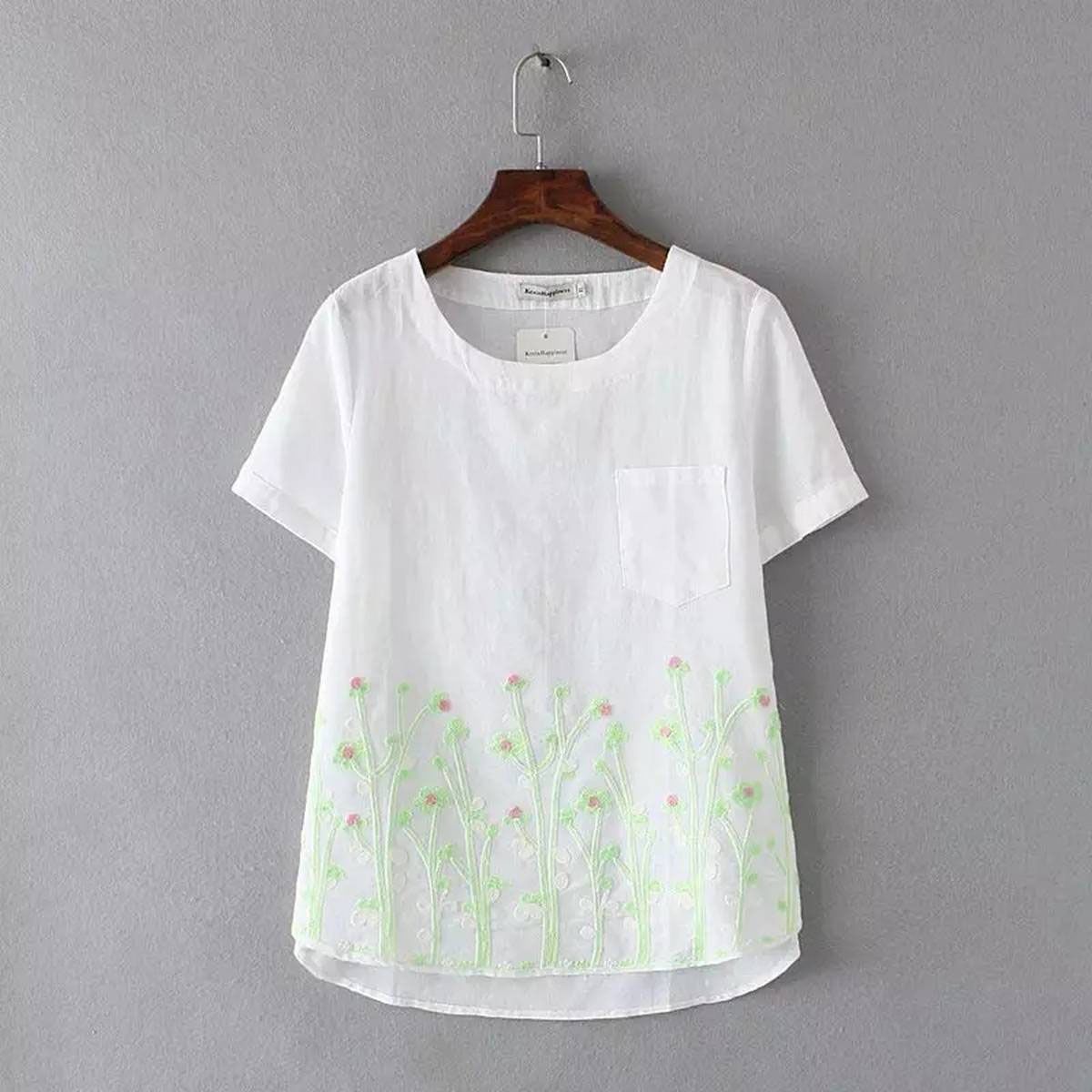 Ladies Short Sleeve White T-Shirt
