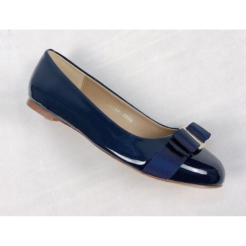 Women Chunky Heel Shoes Butterfly Knot Patent Flats Shoes Round Toe Pumps Lady Girls Dress Shoes Wedding