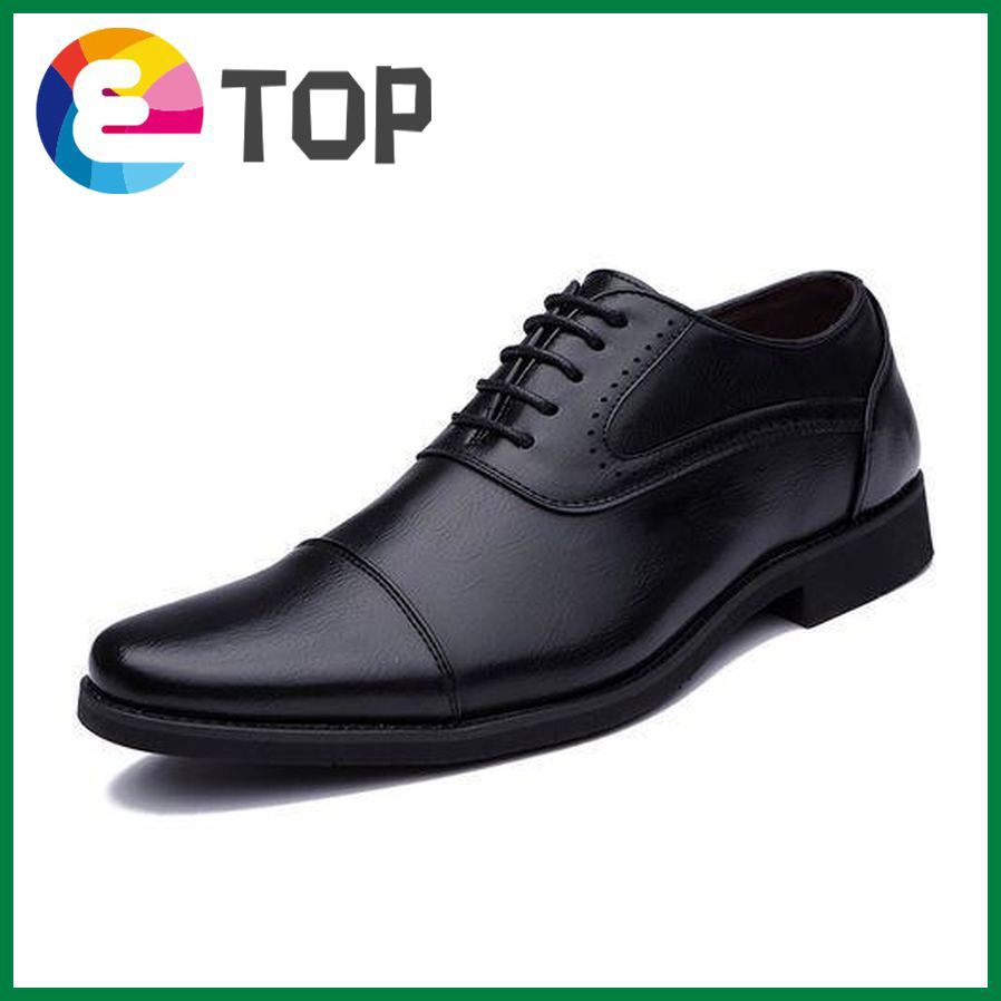 Size 6-11 Leather Oxfords Formal Shoes For Men Business Derby Wedding Shoes