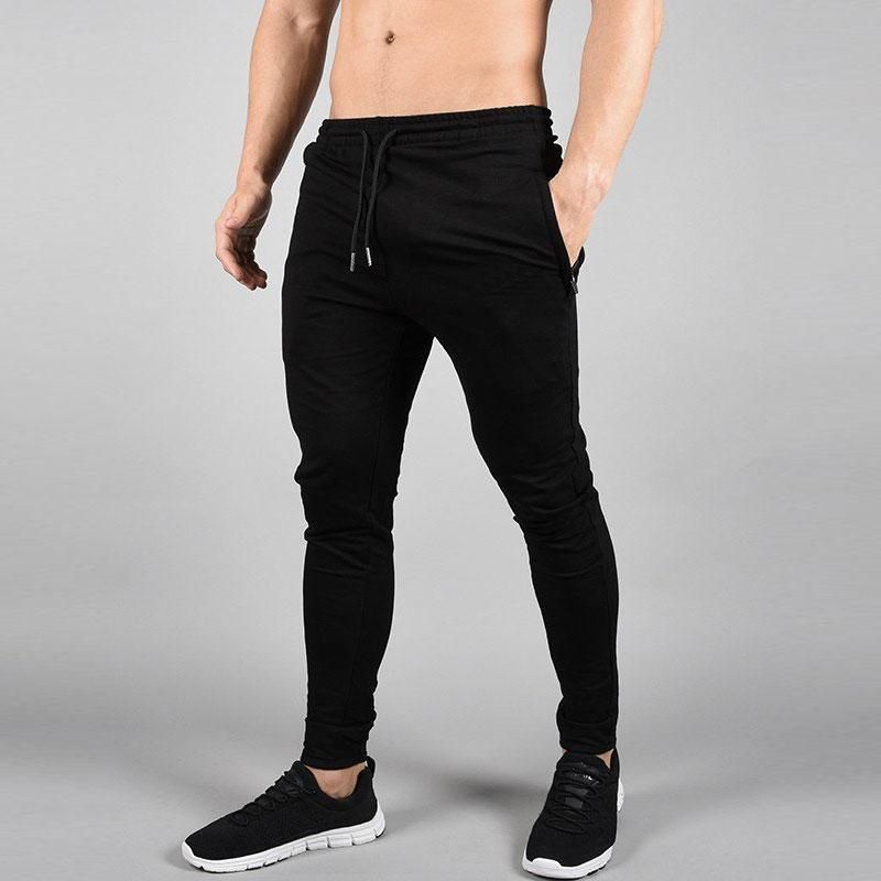 Black Super Skinny Rib Trouser for Men
