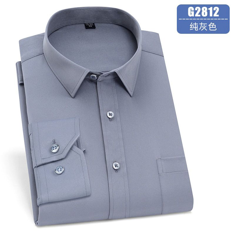 Brand High Quality Business Office Men's Shirts 2021 New Long Sleeve Formal Dress Shirts Men Plus Size Solid Colors Male Tops