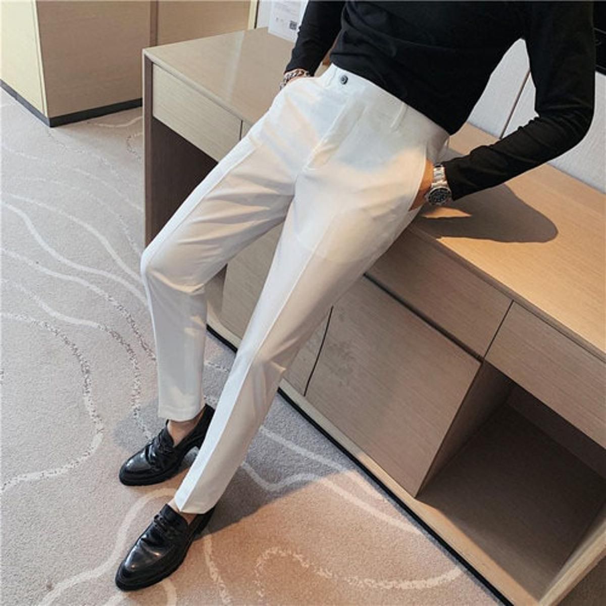 Men Suit Pants 2022 Spring Autumn New  Fashion Casual Slim Pants Business High Qualitymale Clothing Straight Leg Trousers