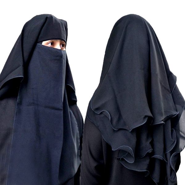 Indian Namaste Georgette 4 Part Niqab Hijab For Woman