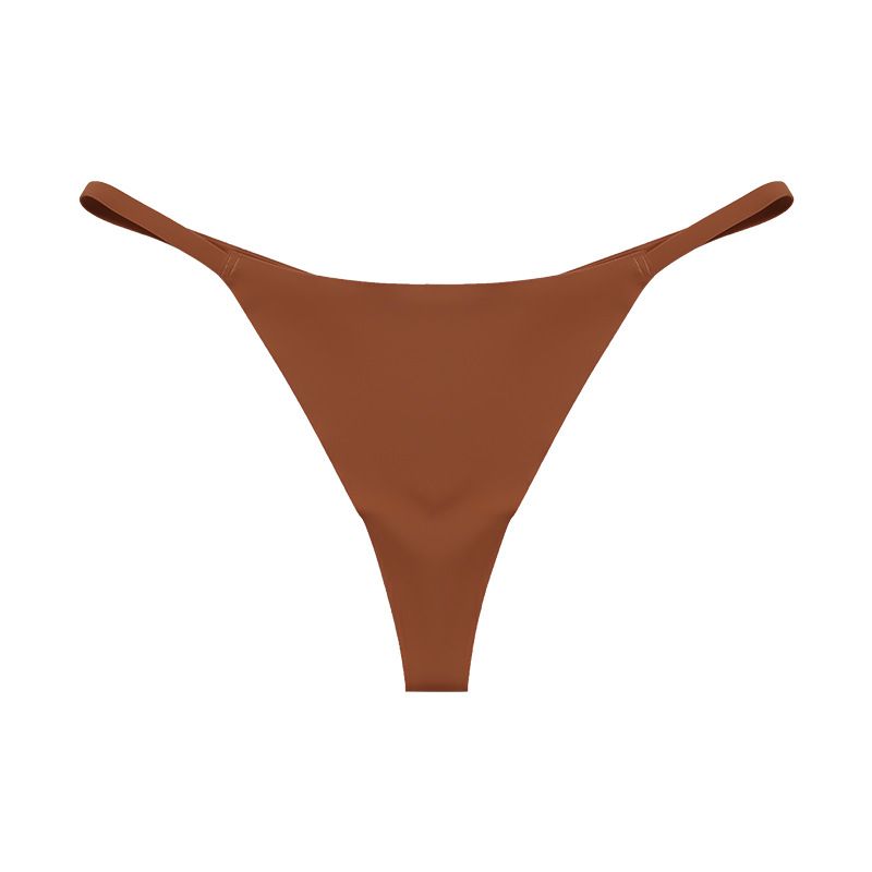 Ice Silk Thongs for Women Girls' T-Back Seamless Panties Elegant Girdle Underwear Cotton Crotch