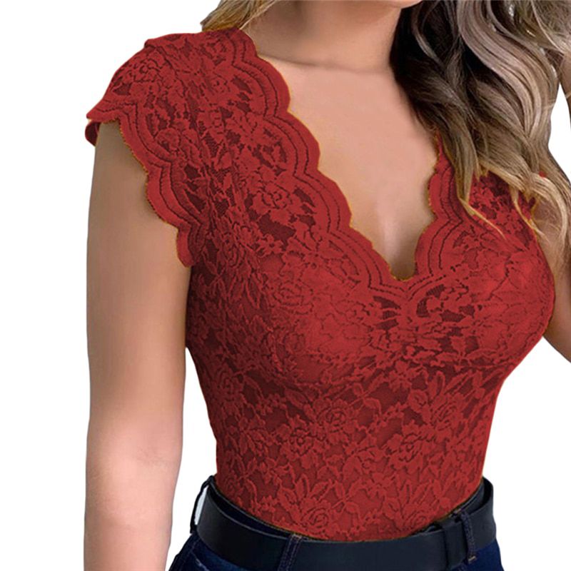Summer Camisole Crochet Lace Vest Casual Solid Color Women Top Lace Hollow Out Top For Ladies