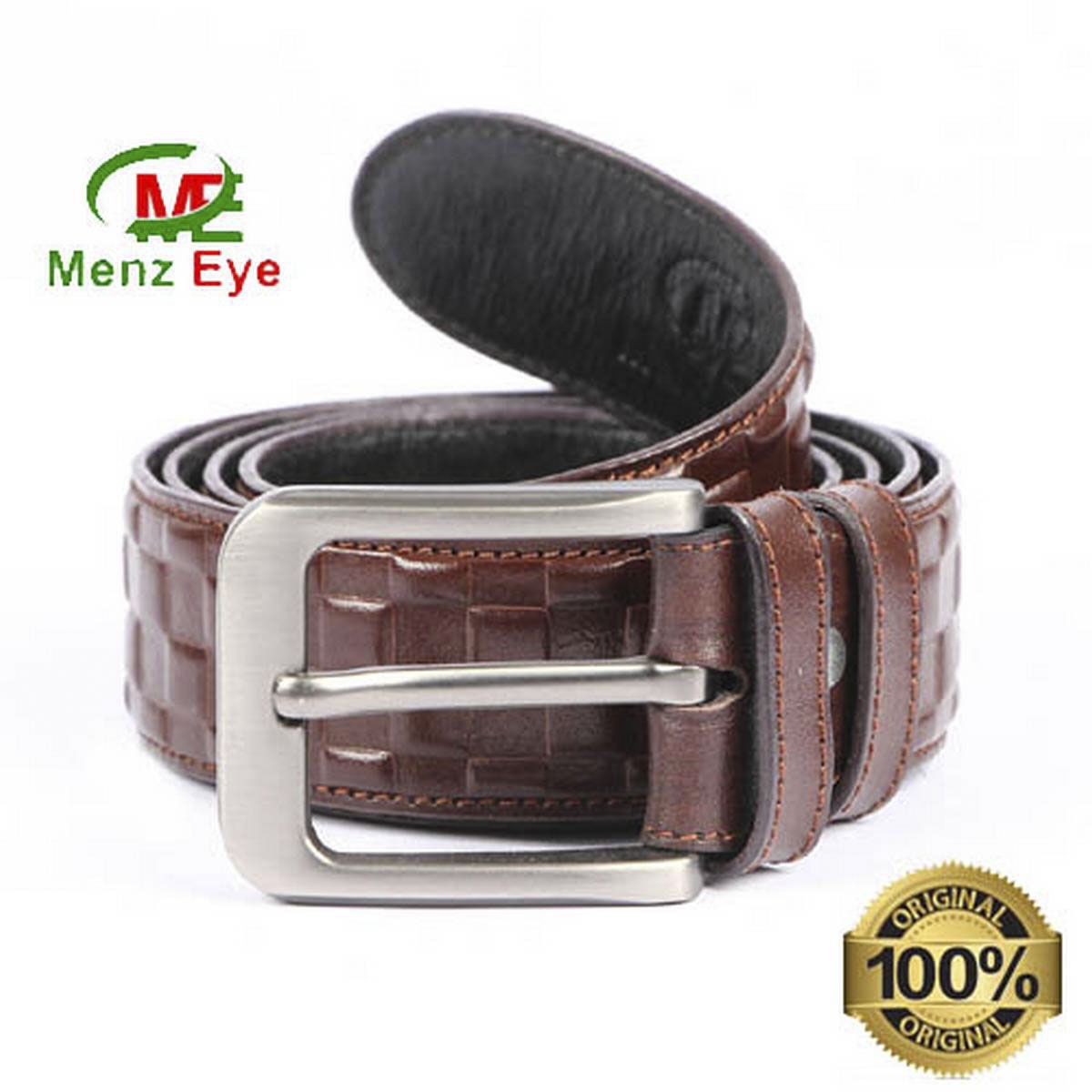 Brown Genuine Leather Casual Belt For Men
