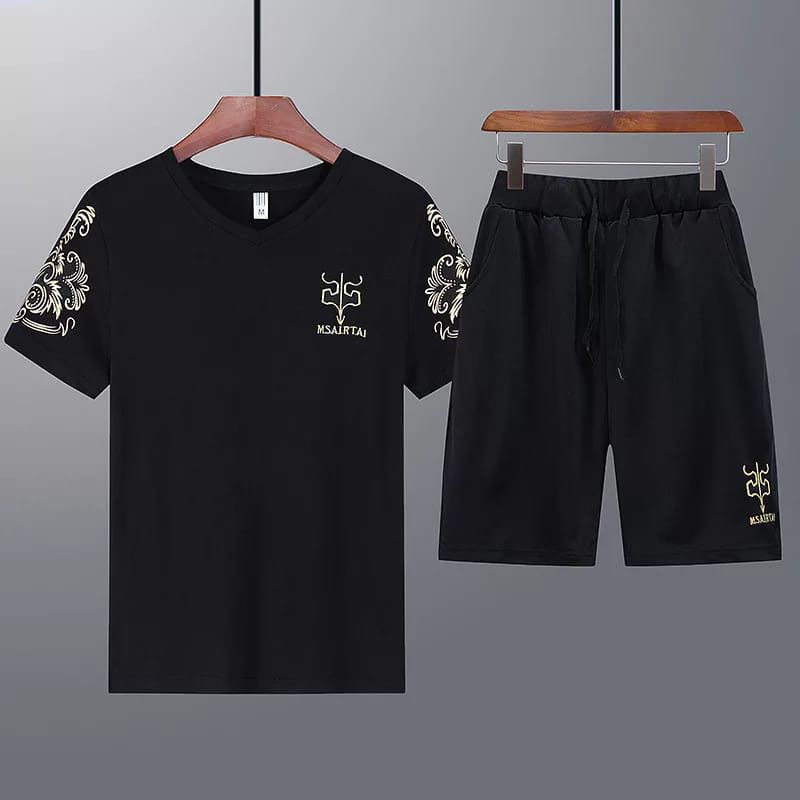 Exclusive summer Black T-Shirt & 2 Quarter Pants  For Men - T Shirt For Man - T Shirt For Man - T Shirt For Man