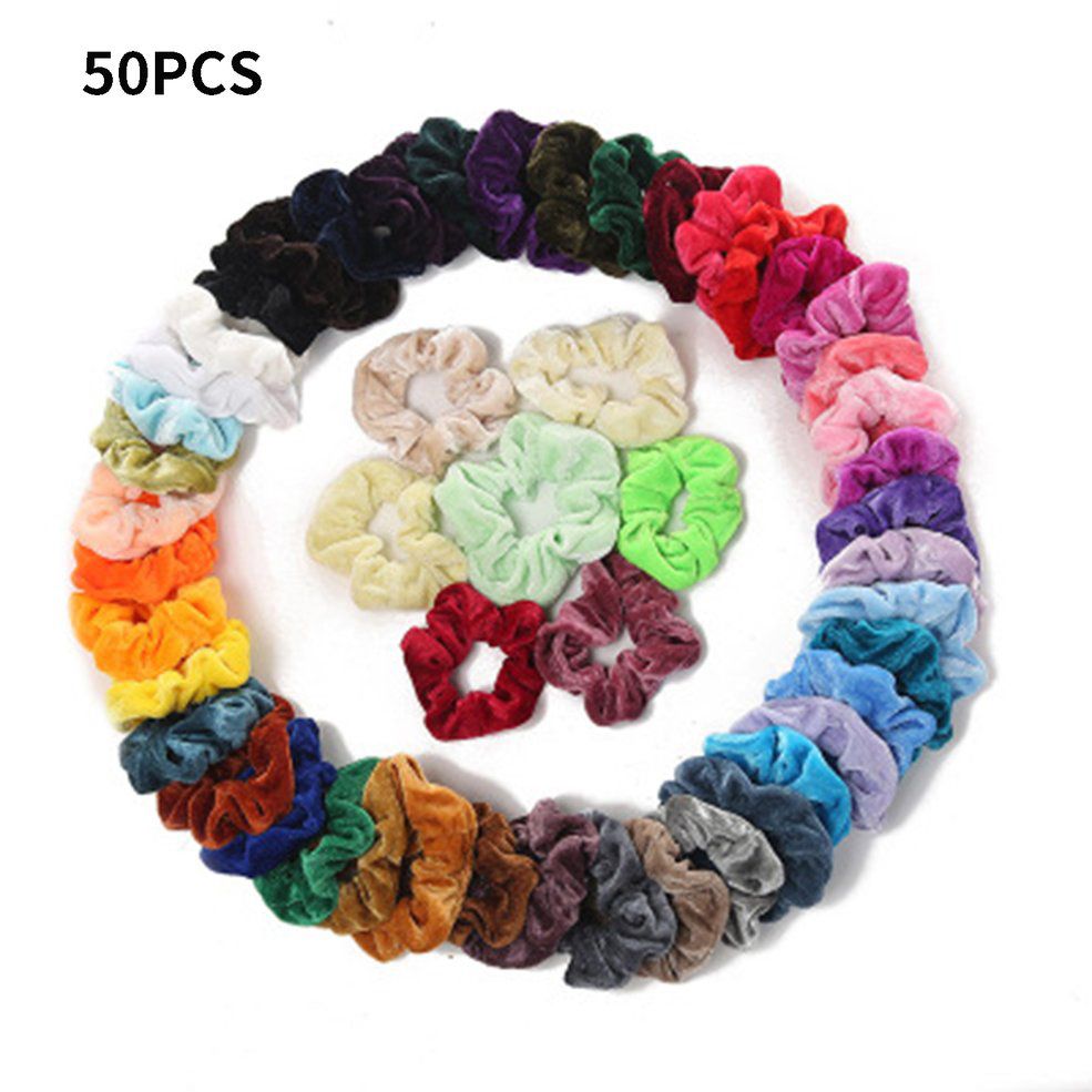 Velvet Hair Ring Gold Velvet Hair Ring Hair Elastic Hair Band Colon Roll