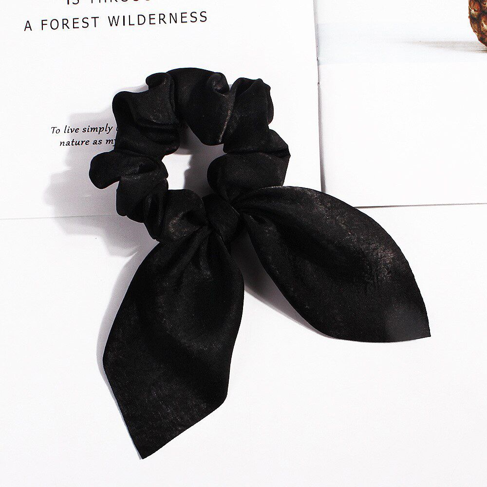 Fashion Print Hair Scrunchie Bowknot Hair Rope for Women Girls Ponytail Holder Hair Ties Elastic Hair Bands Hair Accessories