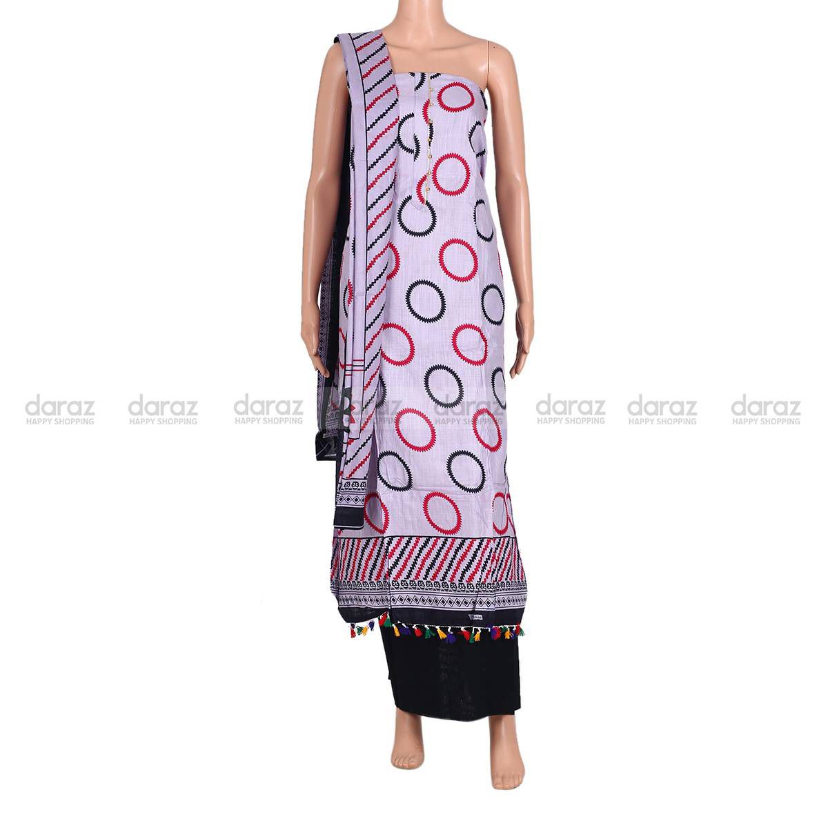 New Unstitched High Quality Skin print Batik Three Piece AC Cotton for Women