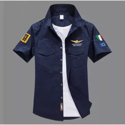 White Color Half Sleeve Casual Shirt for Men - Denim Shirt For Men