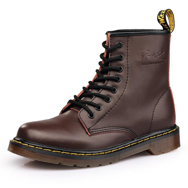 Men Ankle Boots Winter Autumn Warm Martin High Boots Dr Leather Tooling Boots Large Size 38~46