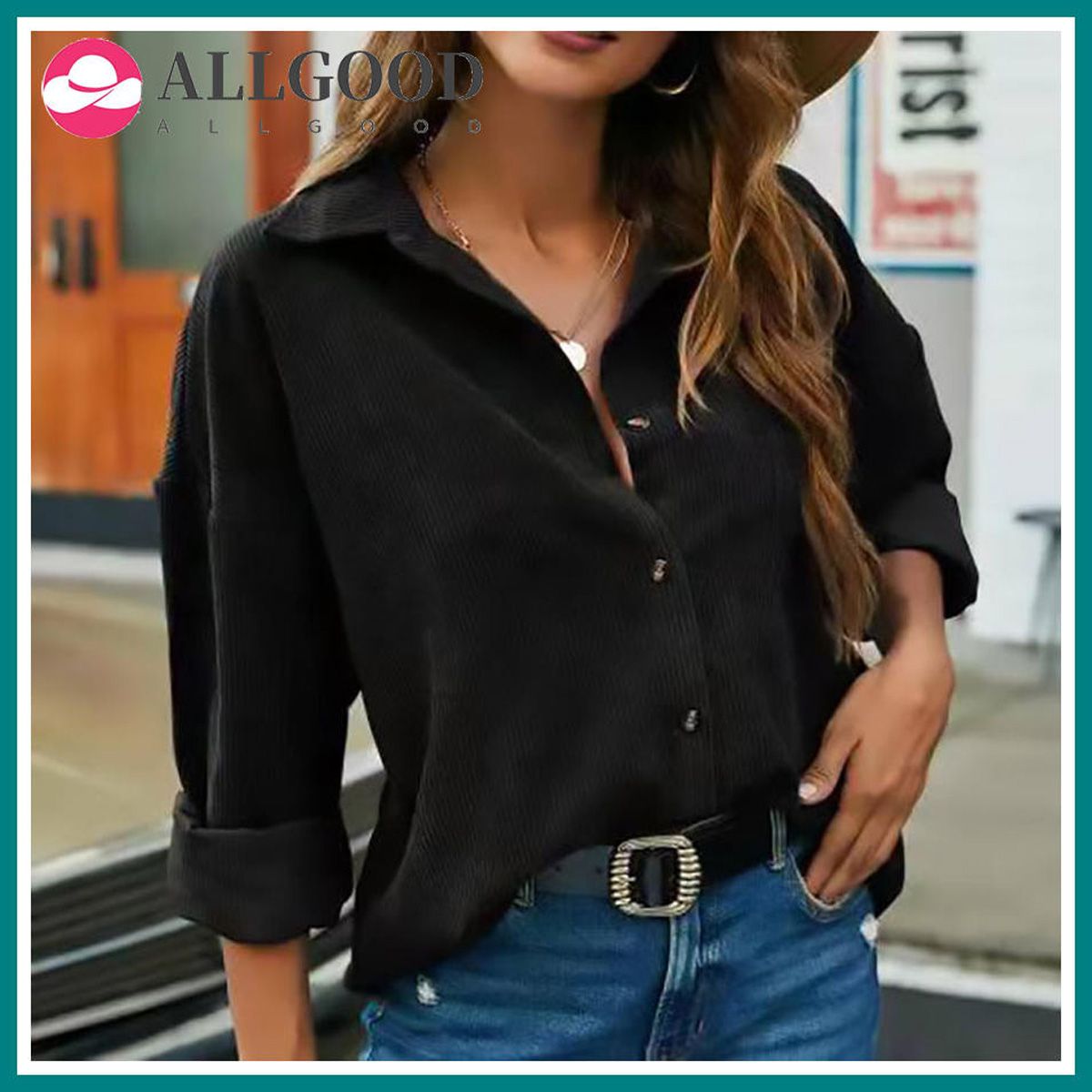 Autumn Corduroy Jacket Woman Long Shirt Jacket Women Button Coat Jackets Women Fashion Overshirt Loose Coat Female