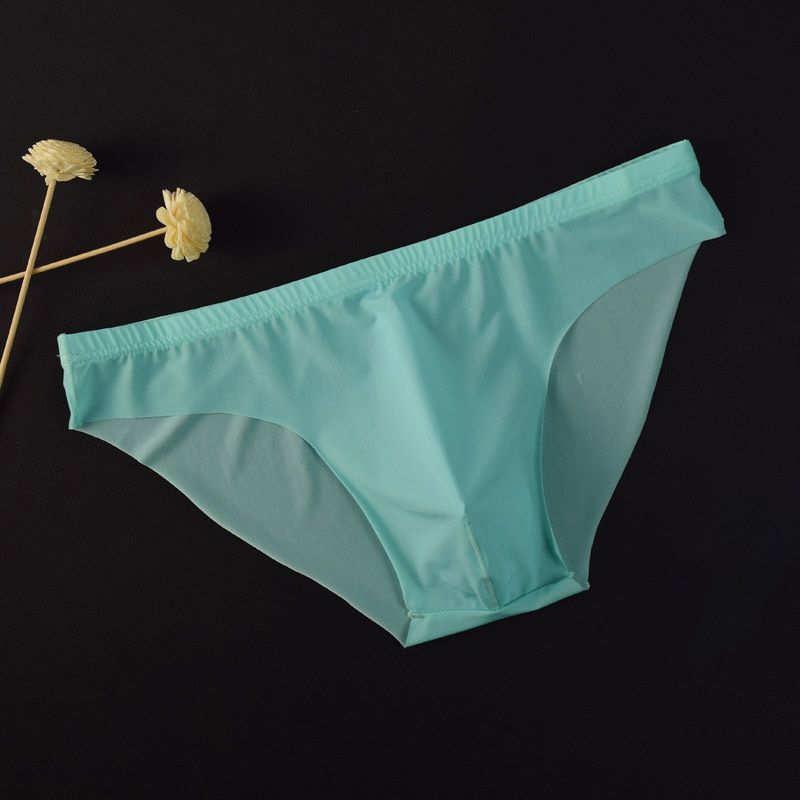 Men's Viscose See-through Men New Briefs Male Ultra-thin Low-rise Sexy Solid Color Briefs Underpants