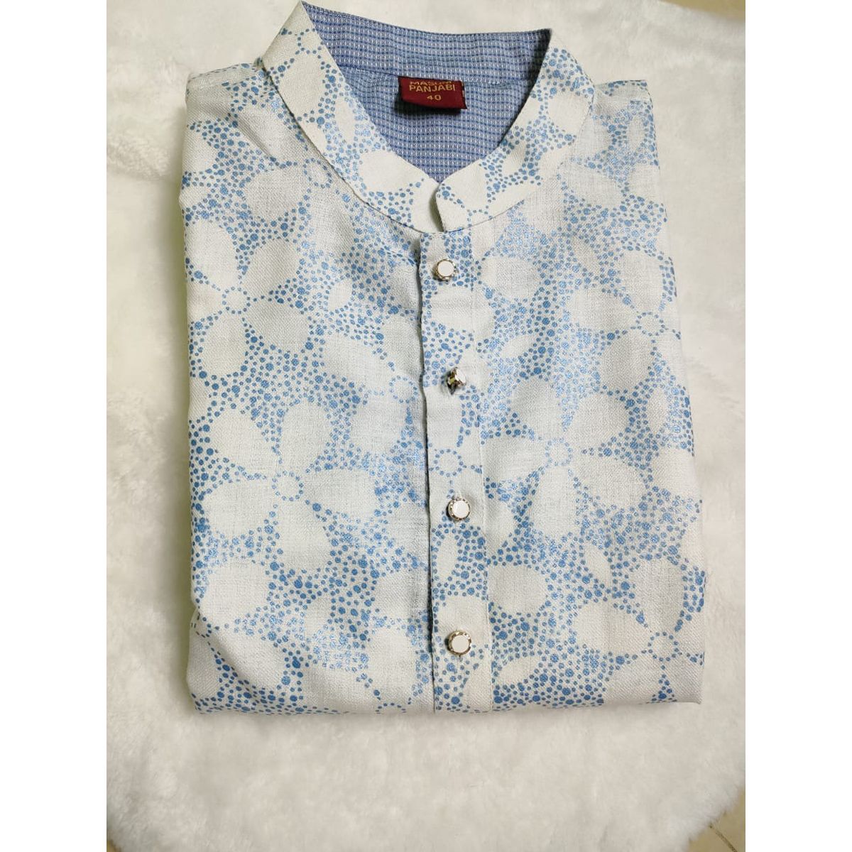 Fashionable pure cotton printed Panjabi for Men's-Eid collection 2022