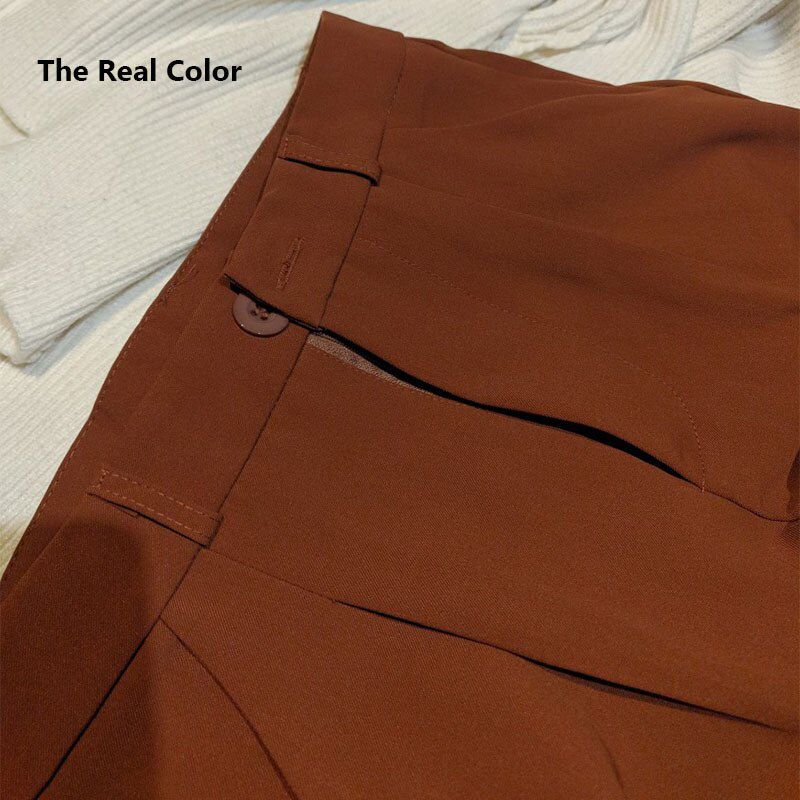Office Lady Work Leisure Suit Pants Korean Solid Spring Autumn Casual High Waist Ankle Length Harem Pants