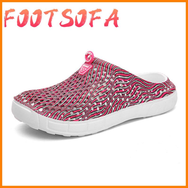 Female Hole Shoes Starry Sky Beach Shoes Fashion Bird's Nest Light Slippers Large Size Women's Shoes lippers