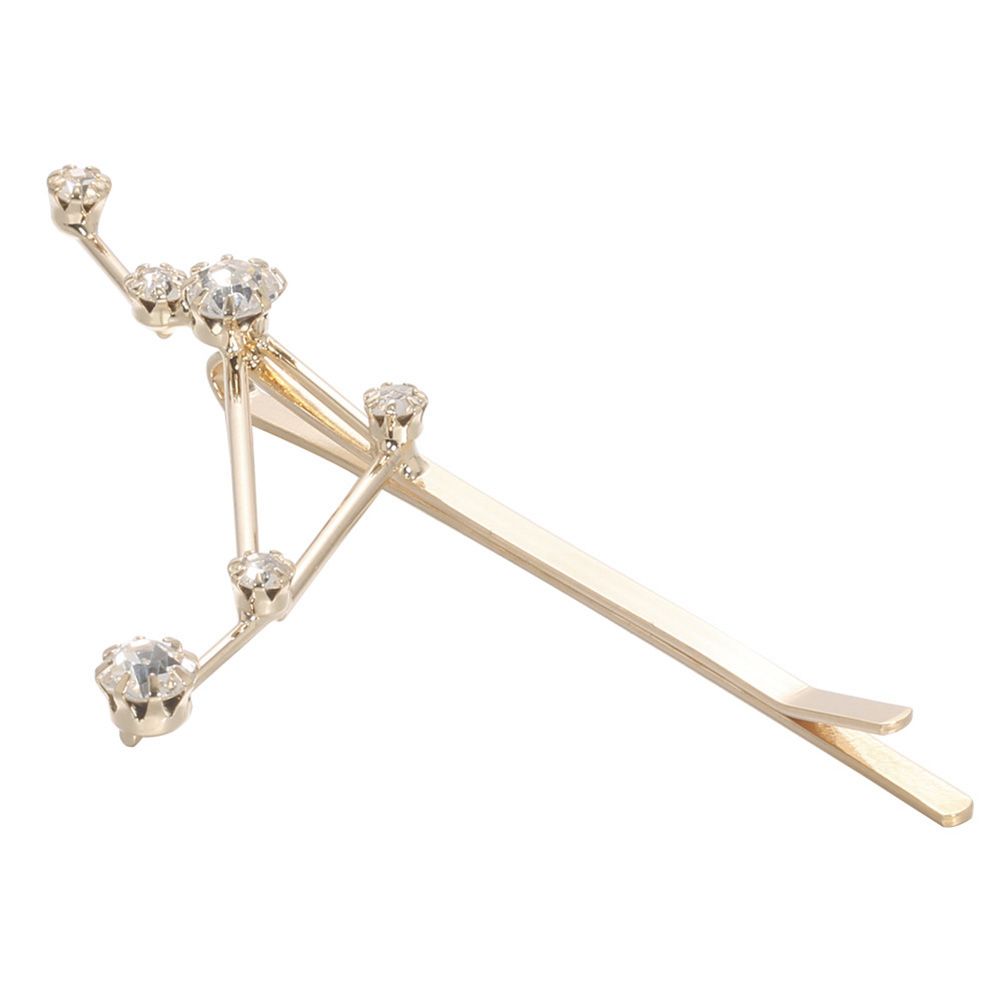 Women 12 Constellations Rhinestone Hairpin Hair Clip Barrette Headwear cessory