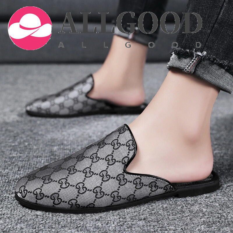New Half Slippers Leather Mens Loafers Brand Comfy Flats Men's Casual Driving Shoes Slip on Boat Shoes for Men Moccasins Chaussure Homme Plus Size 39-46