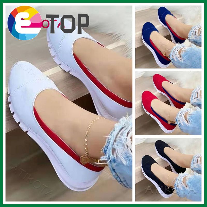 Women Fashion Loafers Outdoor Round Toe Single Shoes Casual Work Shoe for Ladies