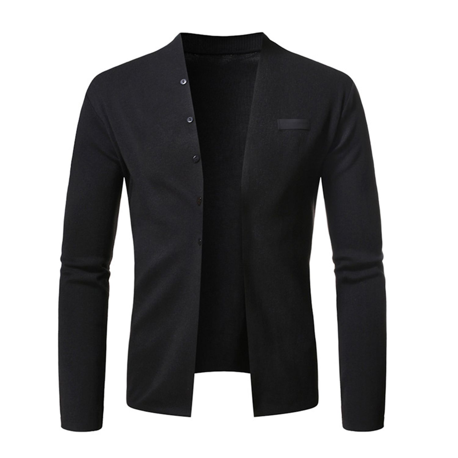Knitted Cardigan Buttons Decor Casual Men Knitted Cardigan Coat