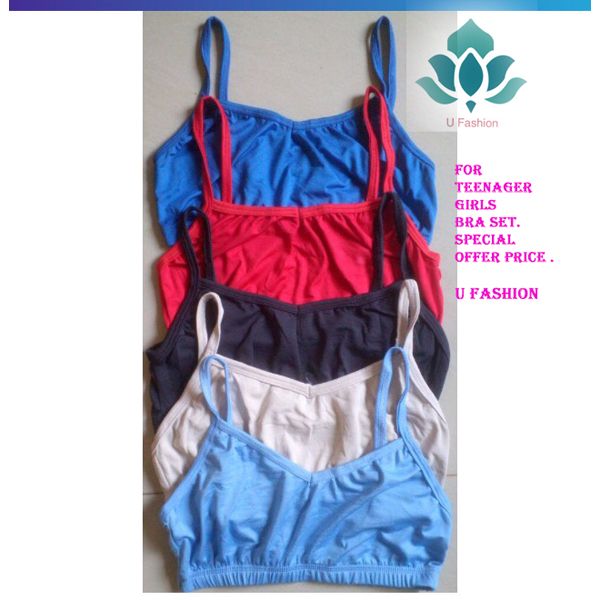 4 Pieces Comfortable Super Soft Cotton Semis bra for Girls. - Bra - Bra